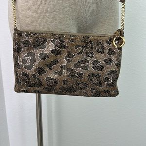 HOBO Leopard Print Crossbody Bag - Brown and Black